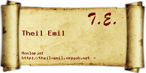 Theil Emil névjegykártya